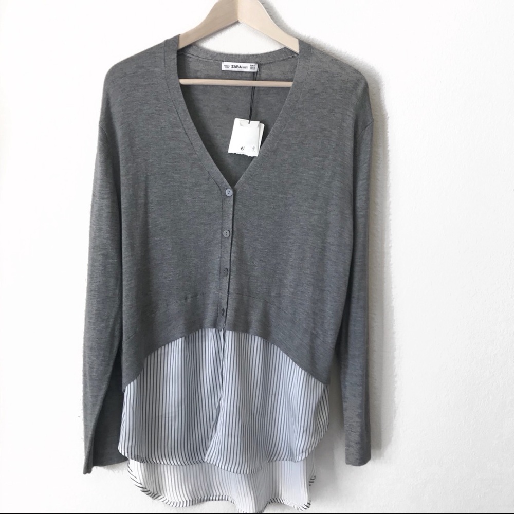 Zara Knit Button Down M/L